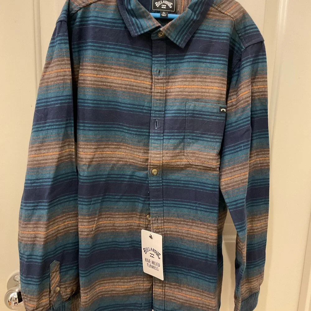 Billabong Boys Coastline Button Up - Size L/14 - NEW - Picture 1 of 7